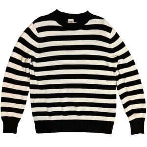 Spirit Halloween Beetlejuice style striped knit crewneck sweater size S